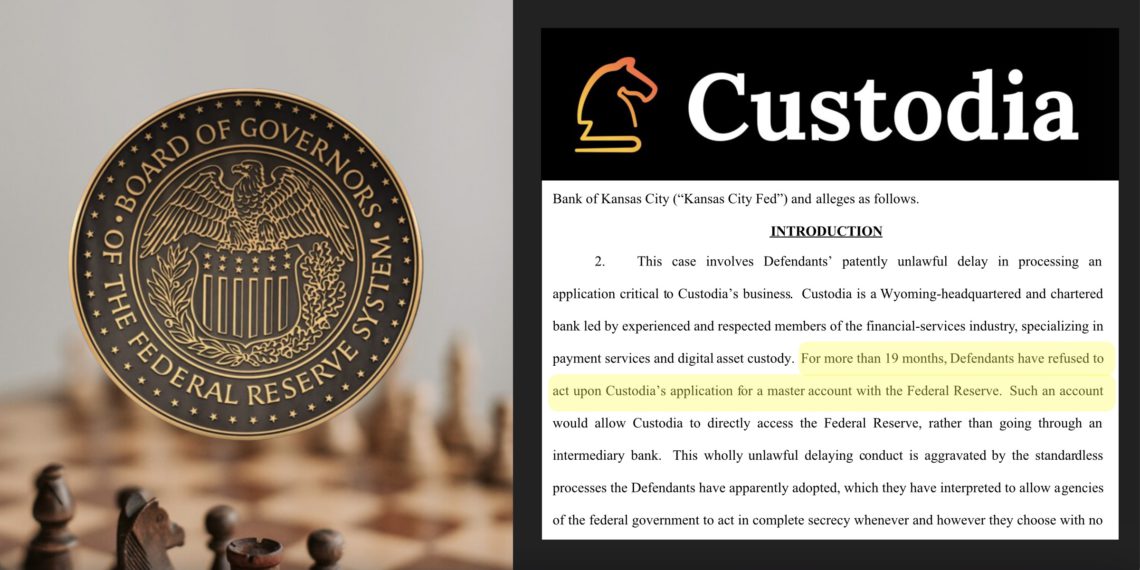数字资产银行正式起诉联准会！Custodia不满申请Fed账户延期