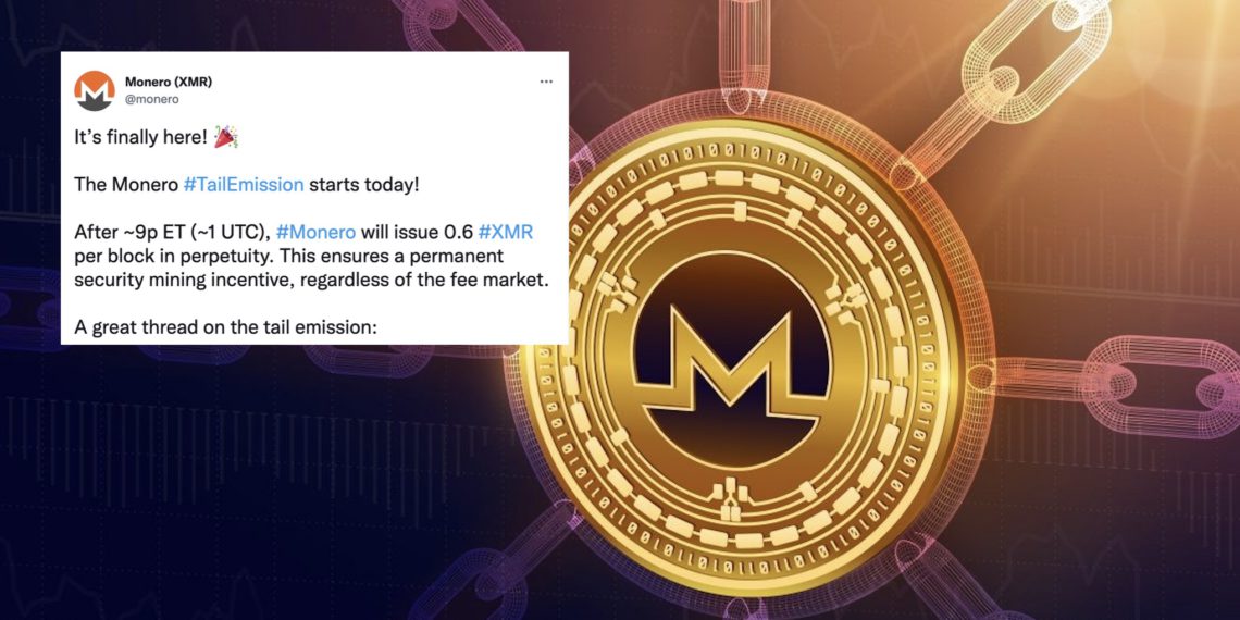 门罗币趋近零通膨！区块奖励固定0.6XMR 单月逆势涨60%