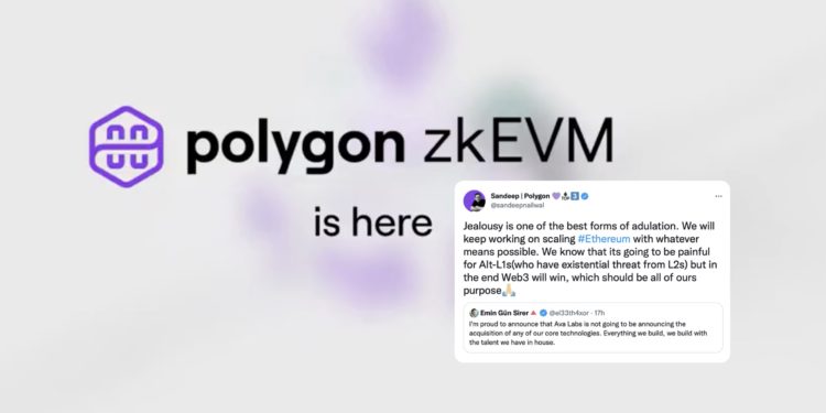 眼红Matic大涨？AVAX创始人暗酸Polygon的虚拟机zkEVM是买来的