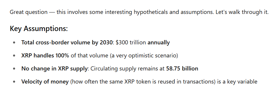 Key Assumptions by ChatGPT