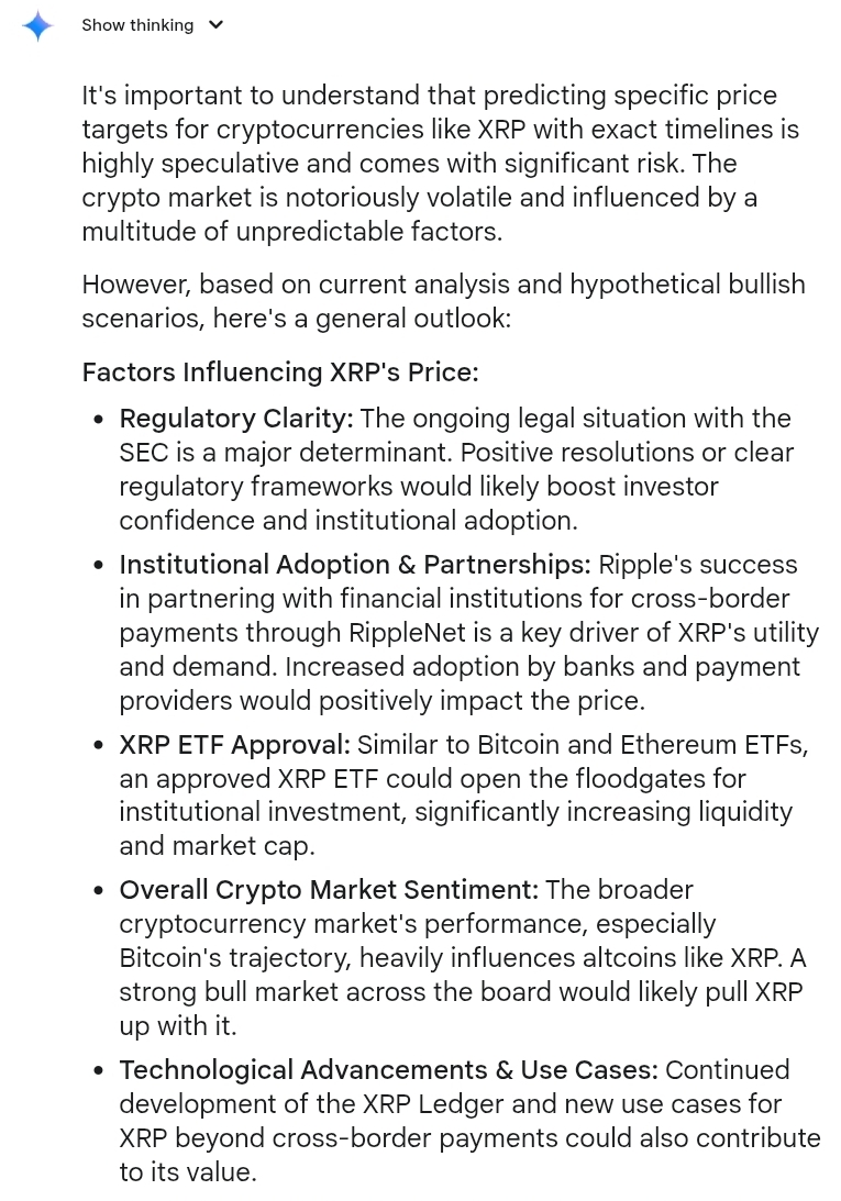 Factors Influencing XRP Price Growth Google Gemini