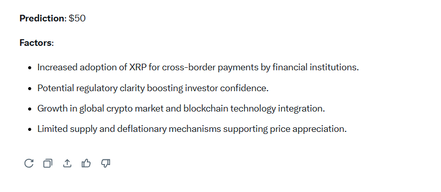 XRP 2050 Price Predictions Grok