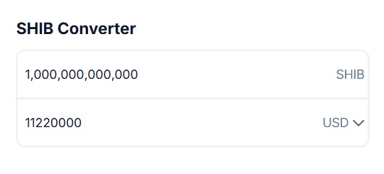 SHIB 1 trillion tokens