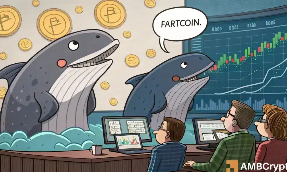 FARTCOIN 因鲸鱼退出而损失 840 万美元——买家能否守住 1 美元的支撑位？