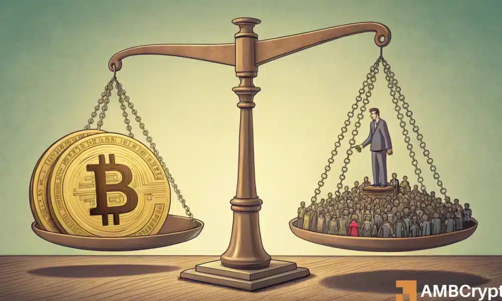 解读比特币日益扩大的分歧&mdash;&mdash;散户抛售，鲸鱼买入 6 亿美元 BTC