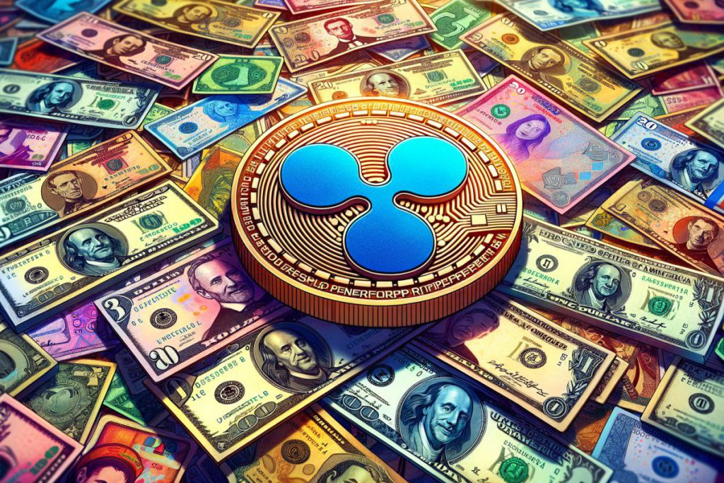 XRP LOGO WITH MONEY