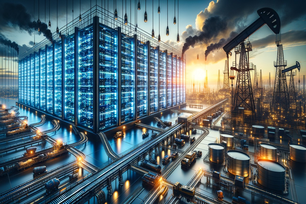 企业开始加大对数据中心的投资，减少对石油的投资。