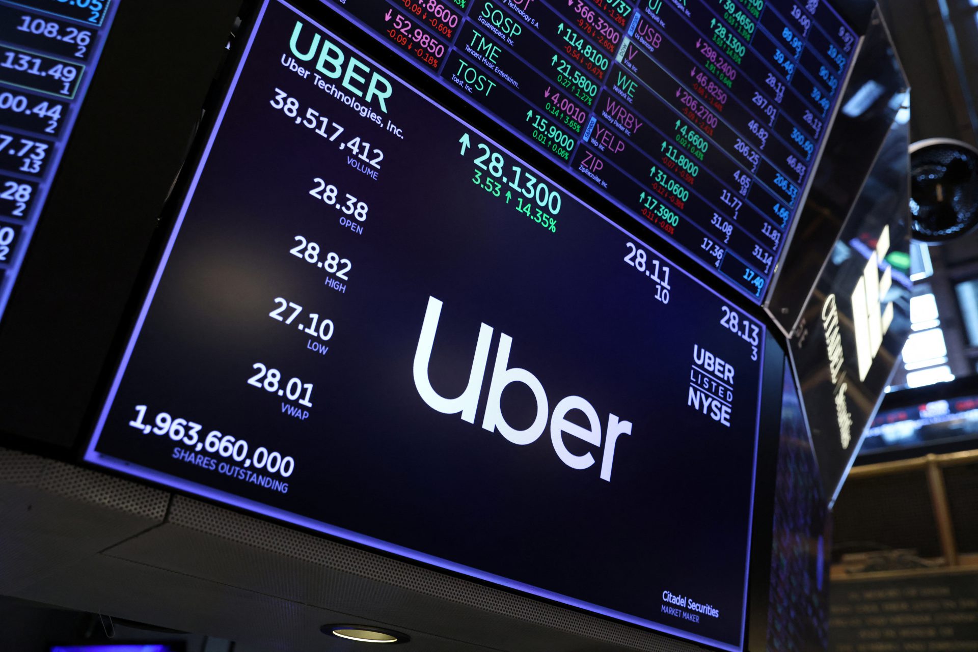 Uber股价上涨3%，此前该公司在达拉斯推出了最新的自动驾驶出租车队