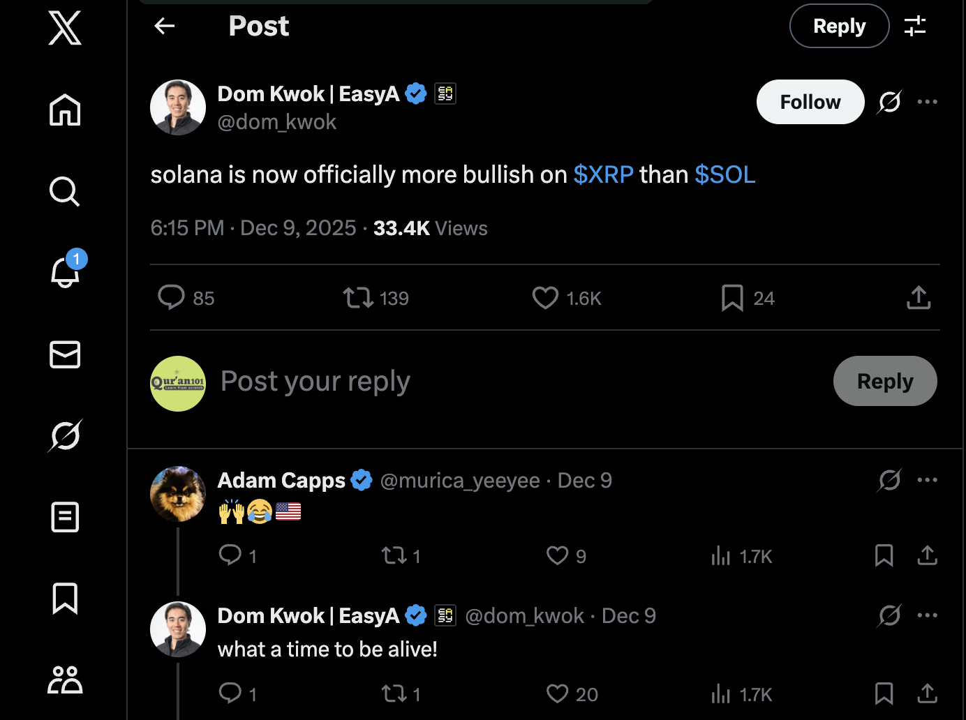 XRP Army comments Screenshot 2025 12 11 at 61811 am