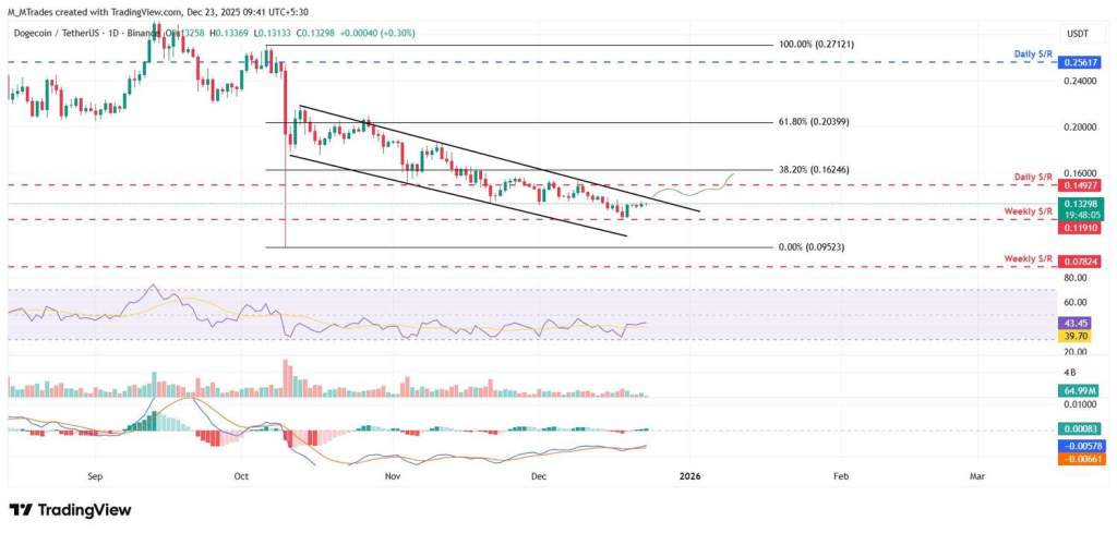 DOGE/USDT daily chart
