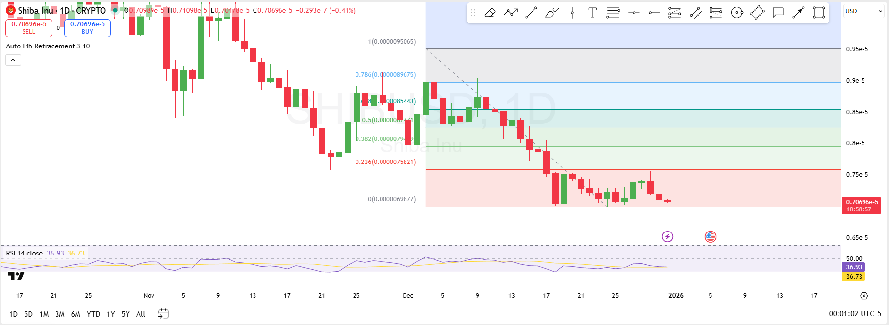 Shiba Inu 1-Day Chart