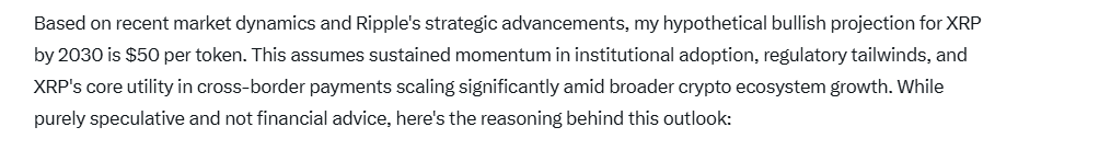 XRP Price Prediction for 2030 Grok AI