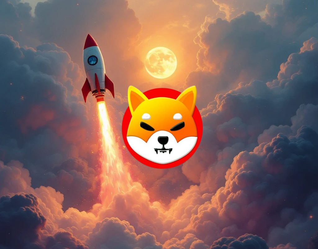 Shiba Inu Rocket Moon Space