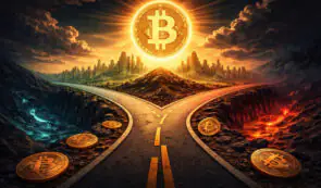 比特币正处于十字路口：决定下一步走向的两种情景