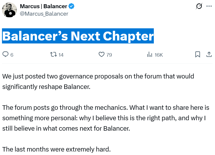 Balancer Labs 在遭遇超 1 亿美元攻击事件 4 个月后关闭，协议将继续运行
