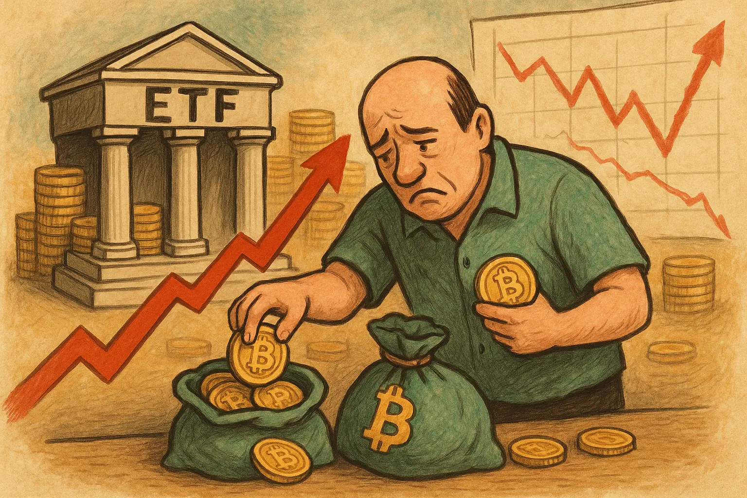 贝莱德比特币 ETF 七天吸金 6.12 亿，投资者亏损仍加码布局