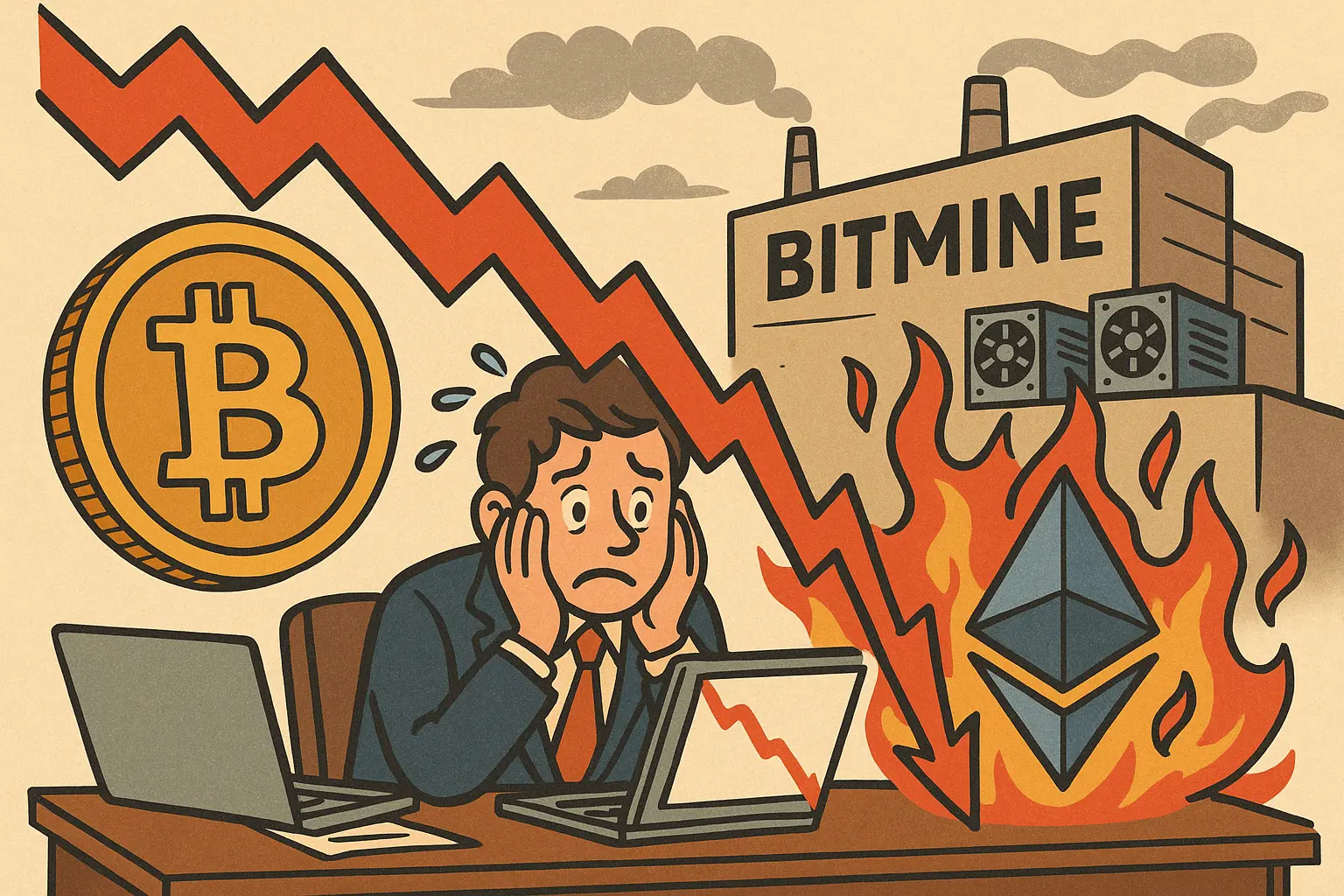 BitMine 季度净亏损 38.1 亿美元,ETH 未实现亏损占比达到 99%
