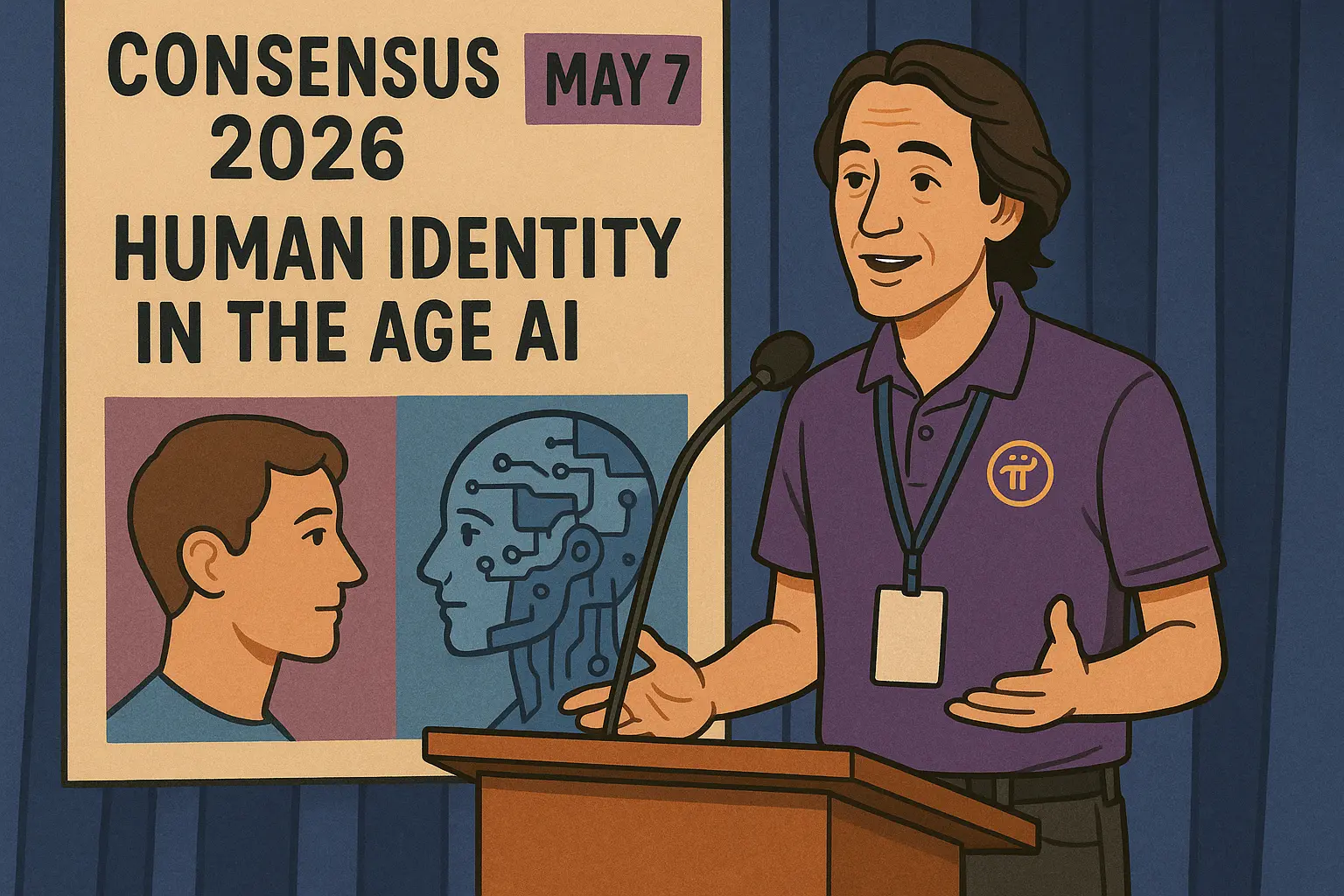 Pi 网络创办人 5 月 7 日在 Consensus 2026 讨论 AI 时代的人类身份识别