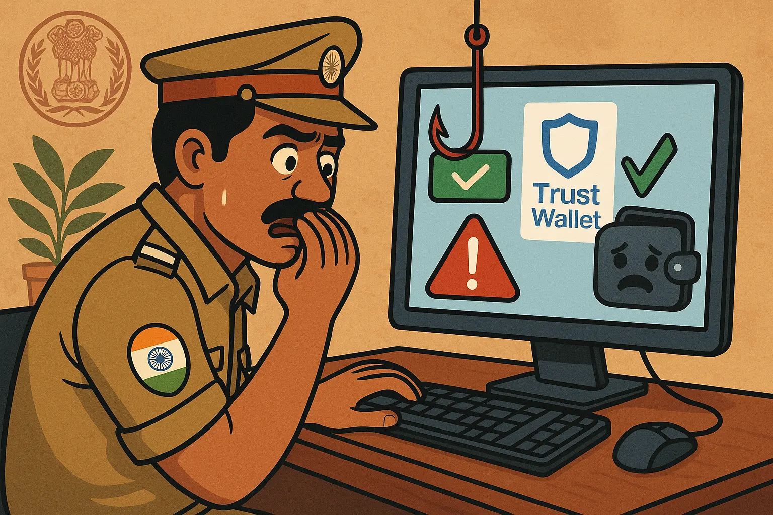 印度 I4C 发布警示：Trust Wallet 假验证链接诈骗案件激增