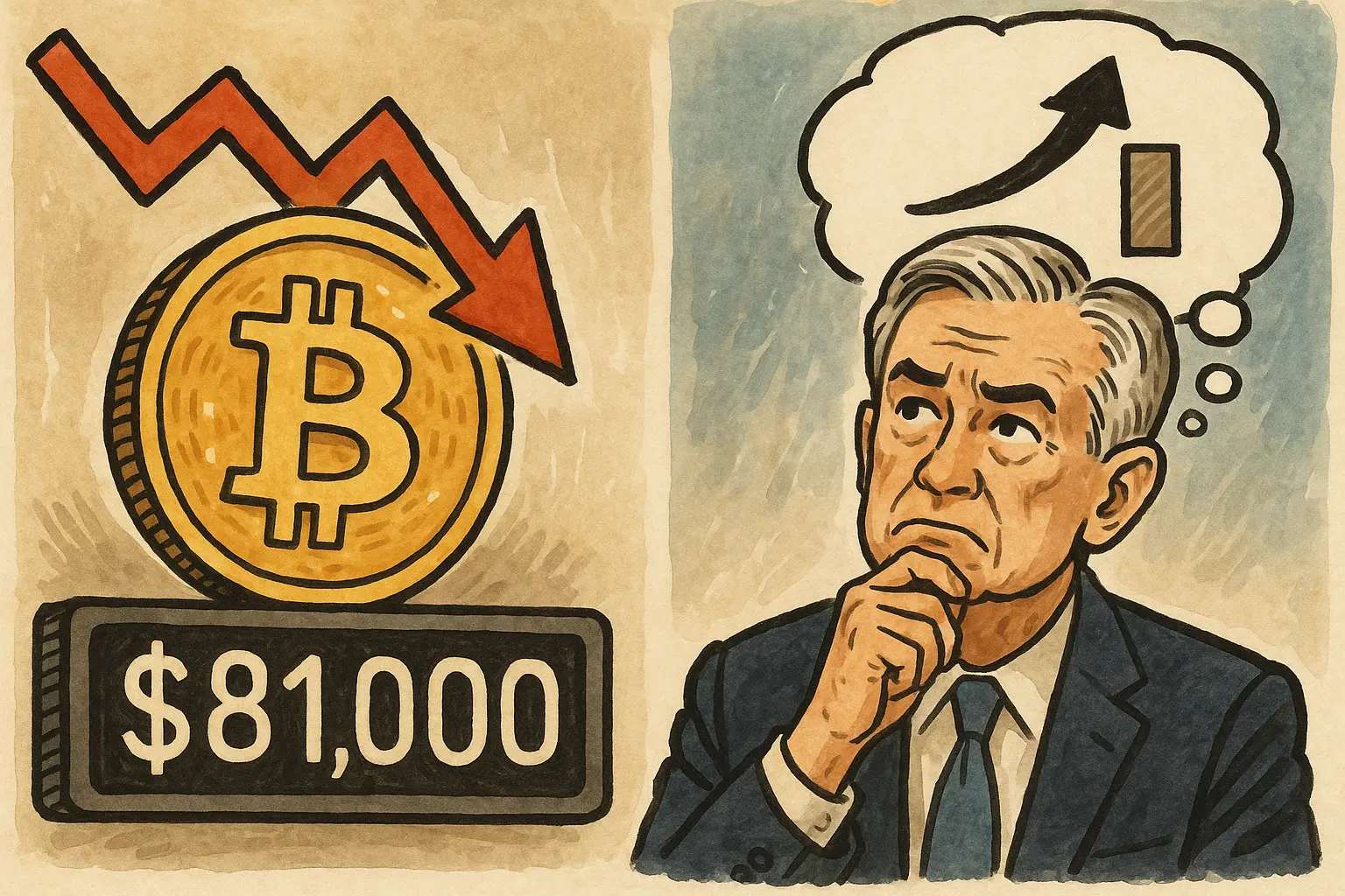 比特币回落至 8.1 万美元，美联储官员不排除“再次加息”的可能性