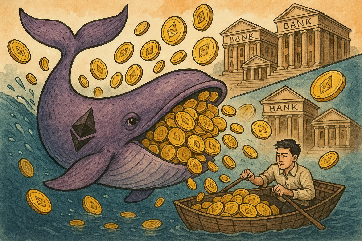 以太坊巨鲸 Garrett Jin 转移 78077 枚 ETH，机构资金同步流出