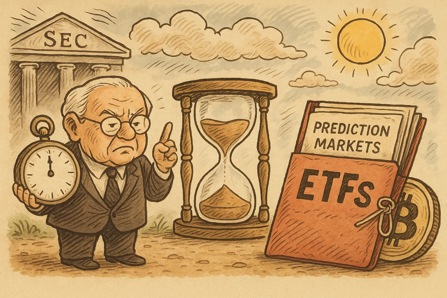 SEC 推迟 24 个预测市场 ETF，拿 Multi-Year Bitcoin ETF 的多年审批战作对比