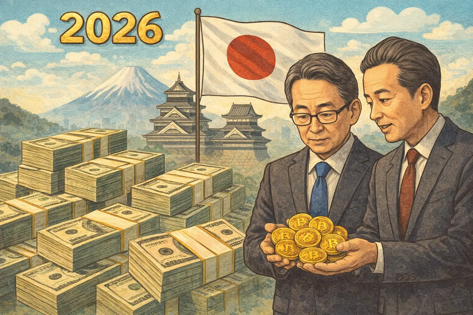日本退休基金 2026 年度首配加密货币，&ldquo;去美元化&rdquo;为主因