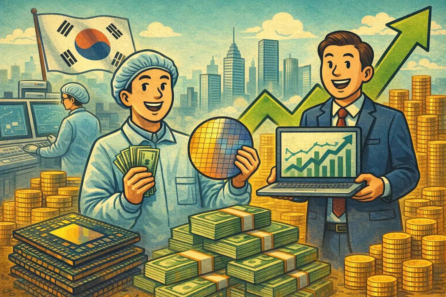 韩国央行：芯片工人奖金最高逾 45 万美元，IT 特殊薪资年增 60.6%