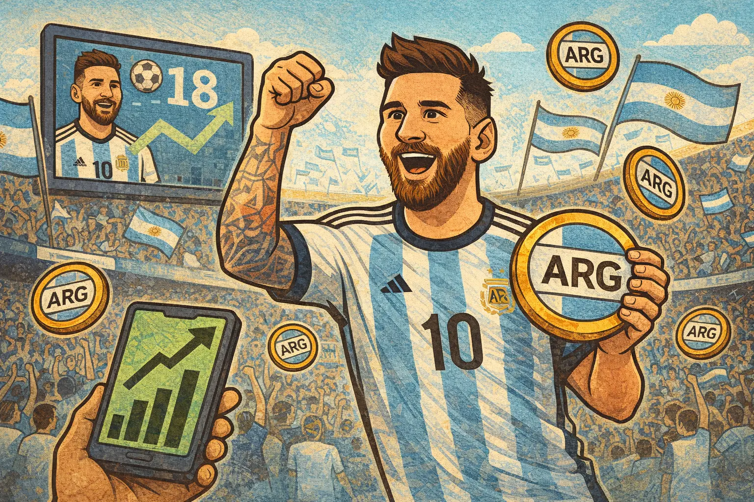 梅西 18 球打破克洛澤世界杯紀錄，阿根廷球迷代幣 ARG 飆升